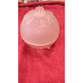 Vintage Pink Satin Glass Trinket Dish Bow On Lid 4” Translucent Dish