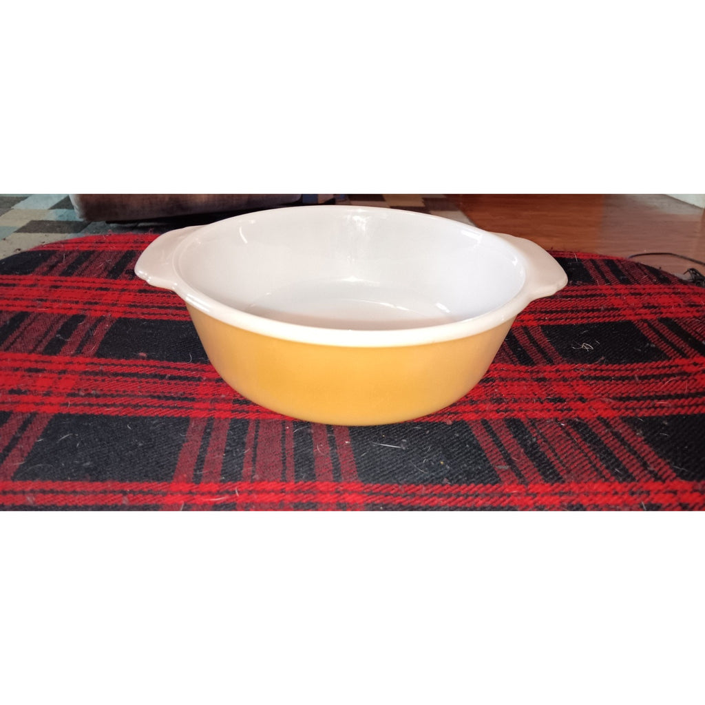 Vintage Fire King Milk Glass “Peach Luster” Oval 1.5 Quart Oval Casserole Dish