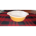 Vintage Fire King Milk Glass “Peach Luster” Oval 1.5 Quart Oval Casserole Dish