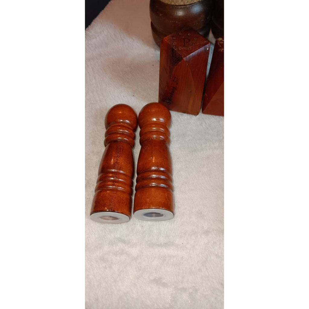 VTG LOT OF 9 MCM/BBQ WOOD SALT & PEPPER SHAKER SETS LOT OF 9 SETS