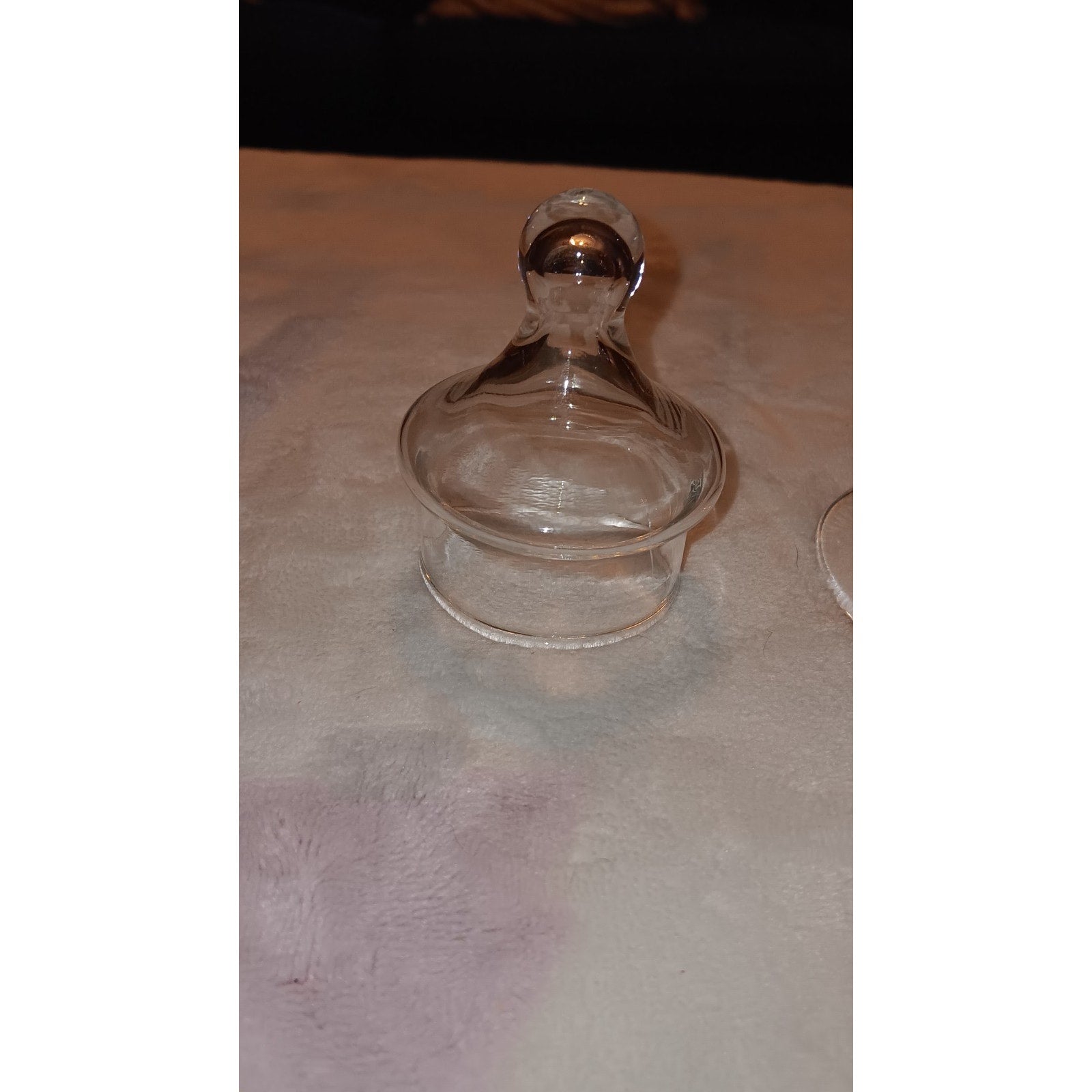 Vintage Red Empoli Italy Glass Apothecary Candy Dish Circus Tent Jar Lid 8.5”