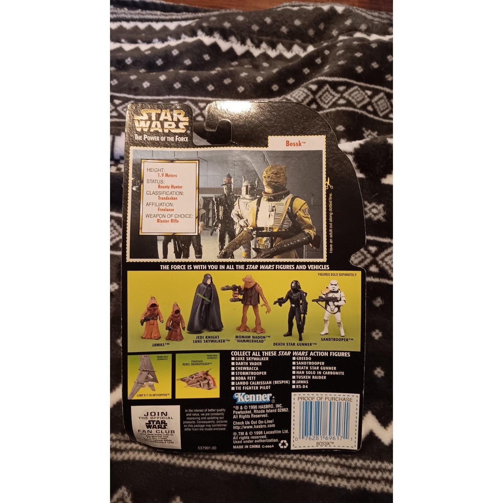 BOSSK Star Wars Power of the Force Green Card Action Figure Kenner 1996 NEW