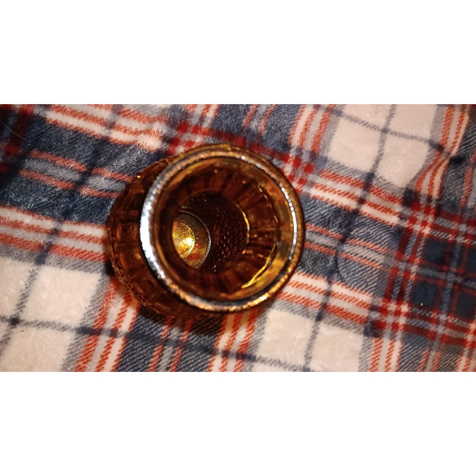 Vintage Amber Glass Vase Diamond Pattern 6.5" Tall. Made In Tiawan