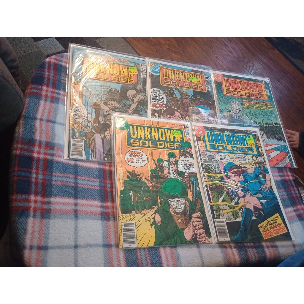 Unknown Soldier Comic Lot #s 211,214,216,228,247 Lot Of 5 DC War Comics FN 1970s