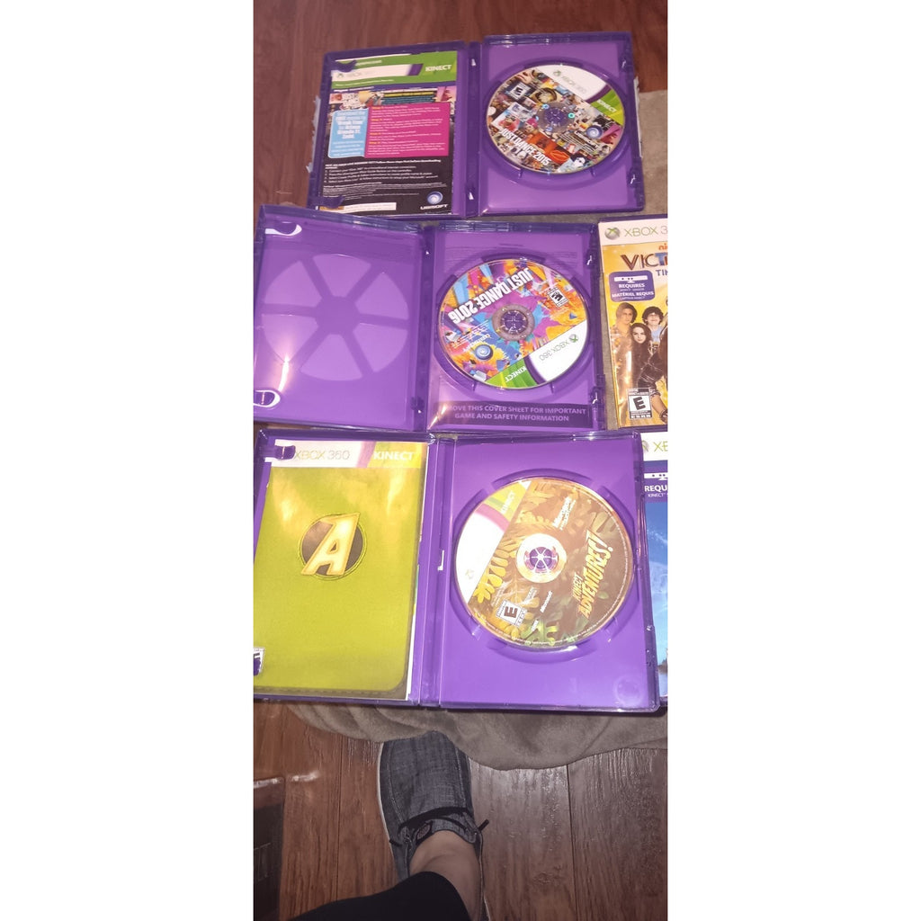 Lot of 8 XBOX 360 Kinect Games Including Just Dance Disney Joy Ride