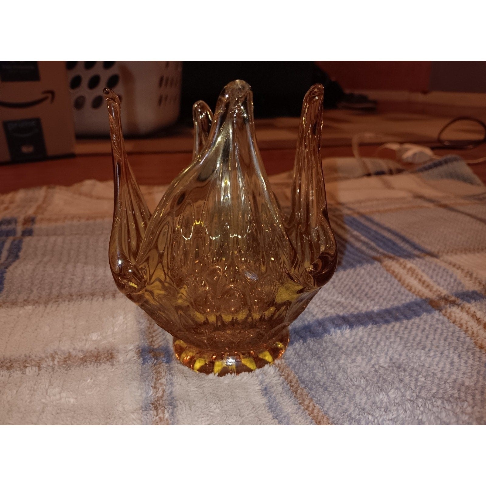 Murano Style Honeycomb Bon Bon Dish