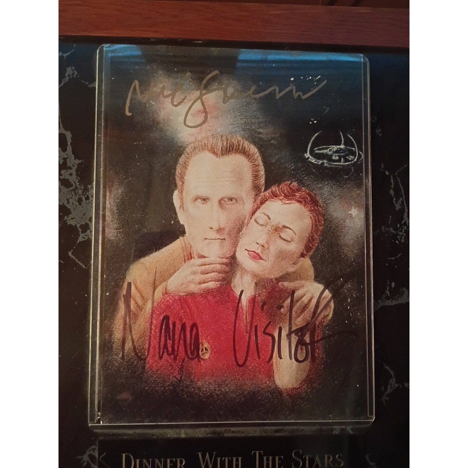 Autographed photo of Nana Visitor(Maj Kira) and Rene Auberjonois (Odo) Star Trek