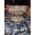 Vintage EAPG Pressed Glass Pattern of the Stars Pedestal Compote Bowl Sawtooth