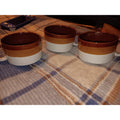Vintage Stoneware Soup Mugs Set of 3 10oz Gradient Brown Cups