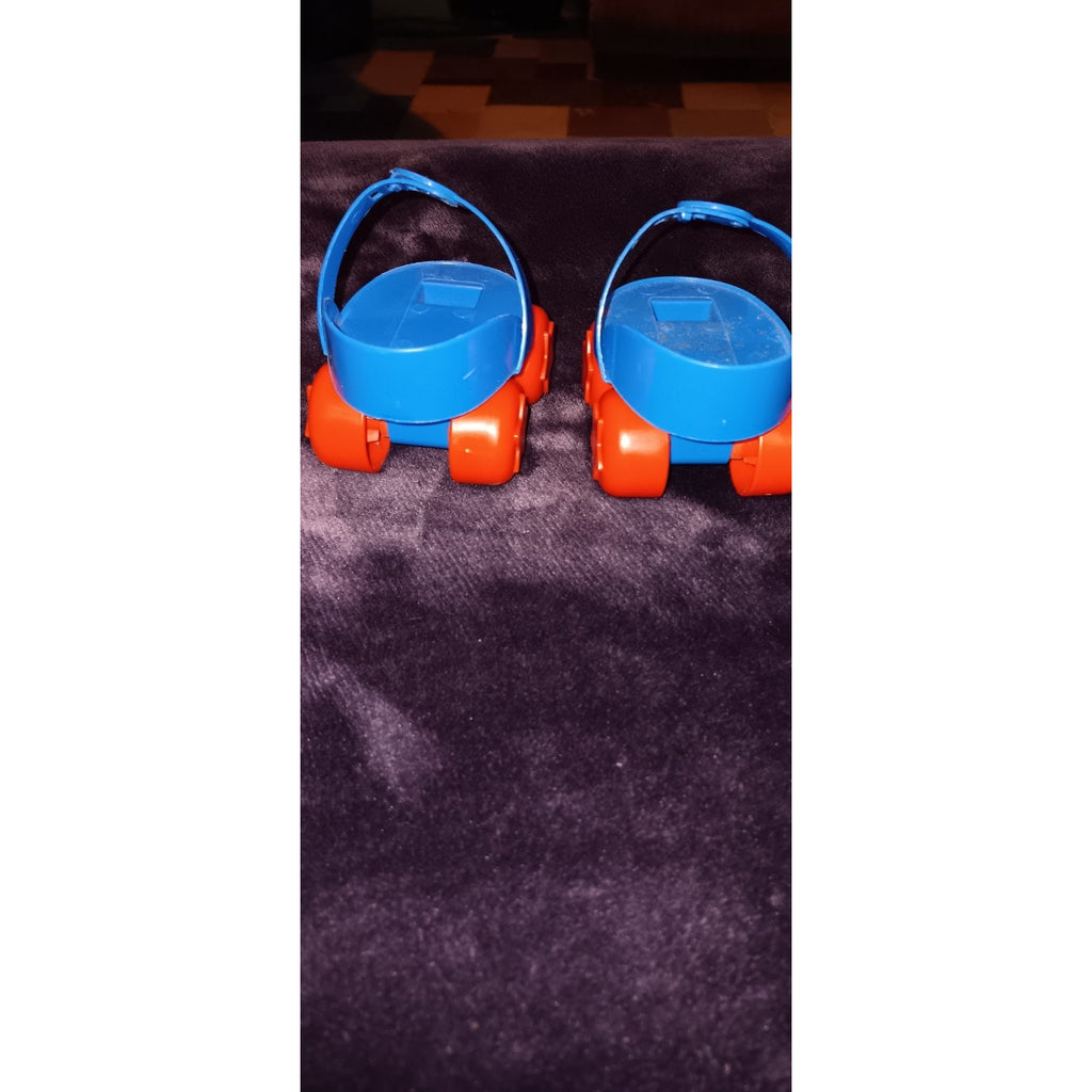 Vintage Cabbage Patch Kids Roller Skates Blue & Red Pair 1980s CPK Toy BIN 9