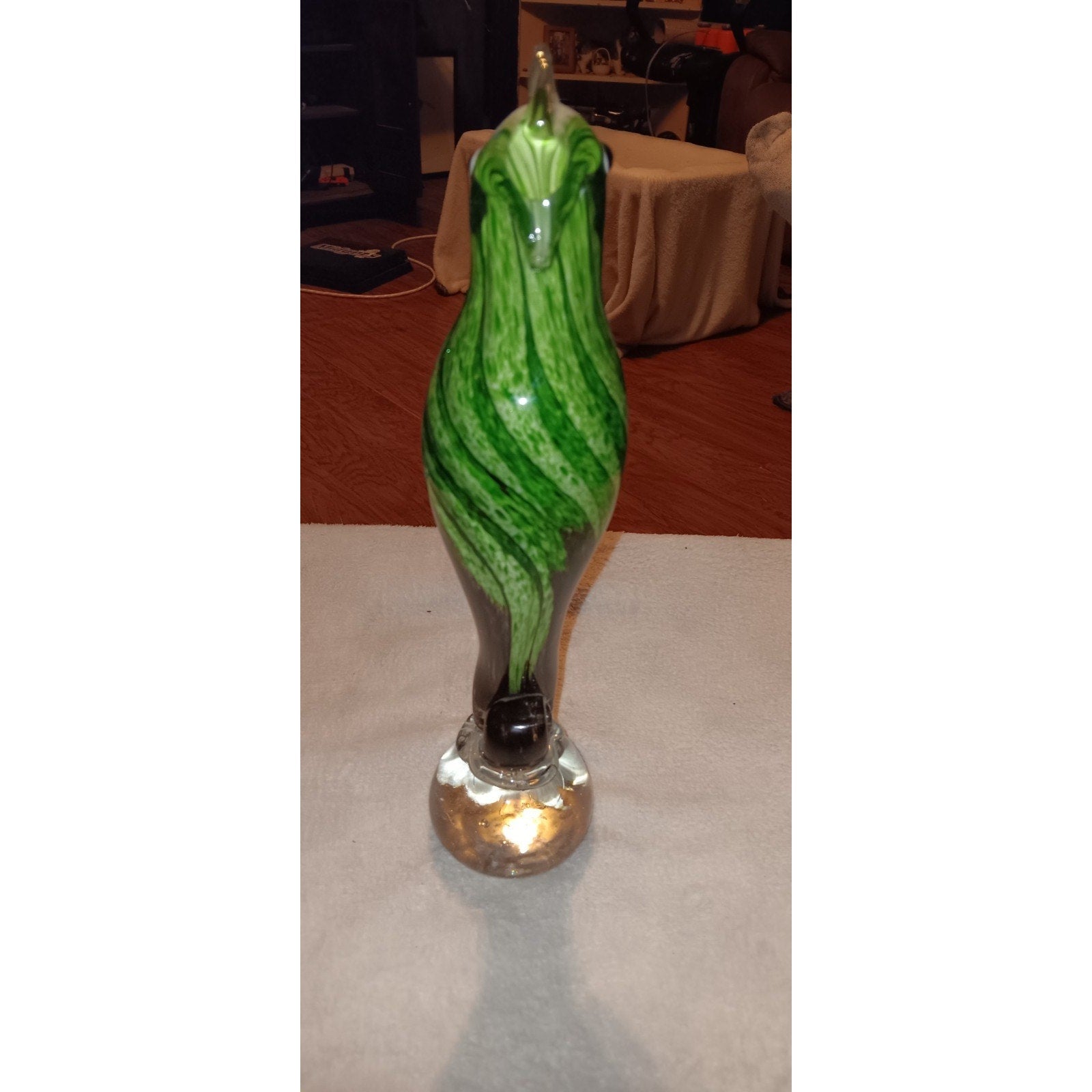 FLAWLESS Stunning Multi Color Crystal Figurine MURANO Italian SEAHORSE Sculpture