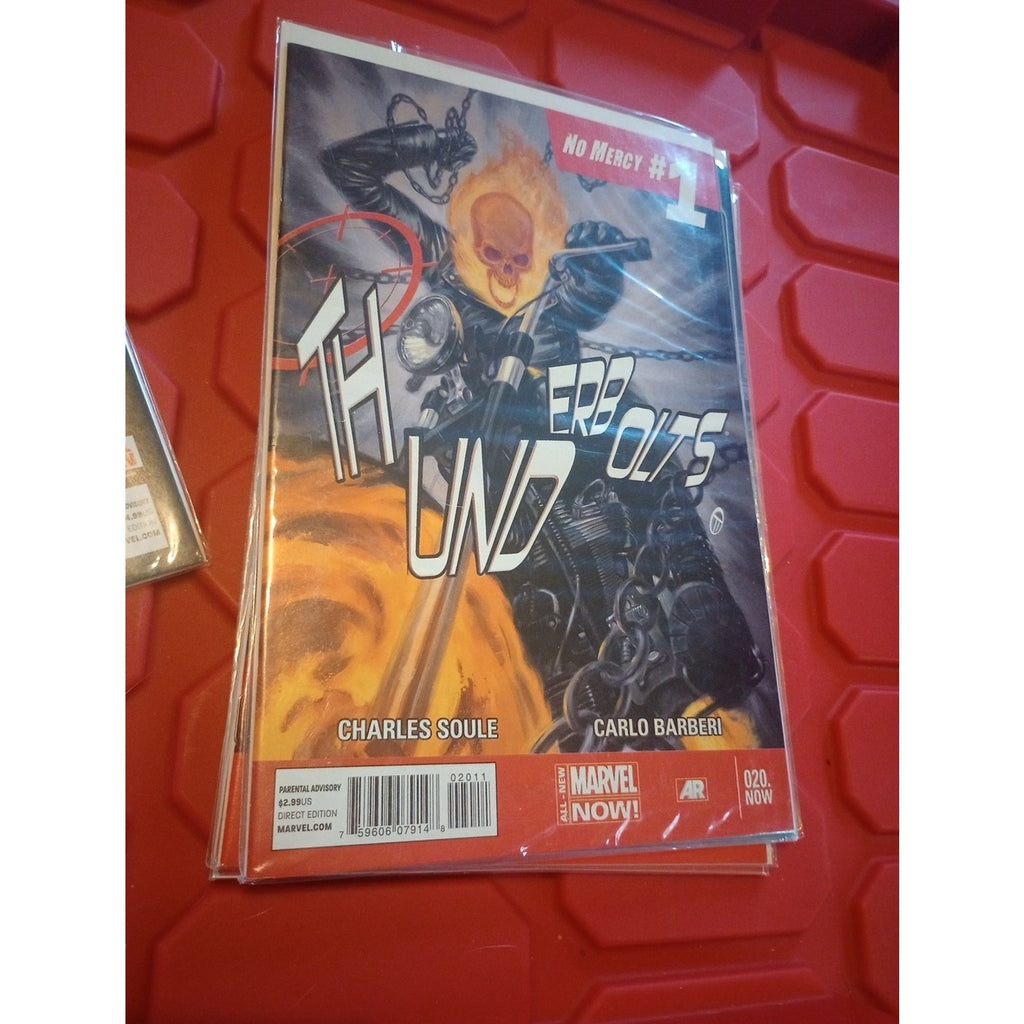 Thunderbolts Comic Lot Of 7 Marvel #1-4,14,20+Annual 1 Red Hulk Ghost Rider F/Nm