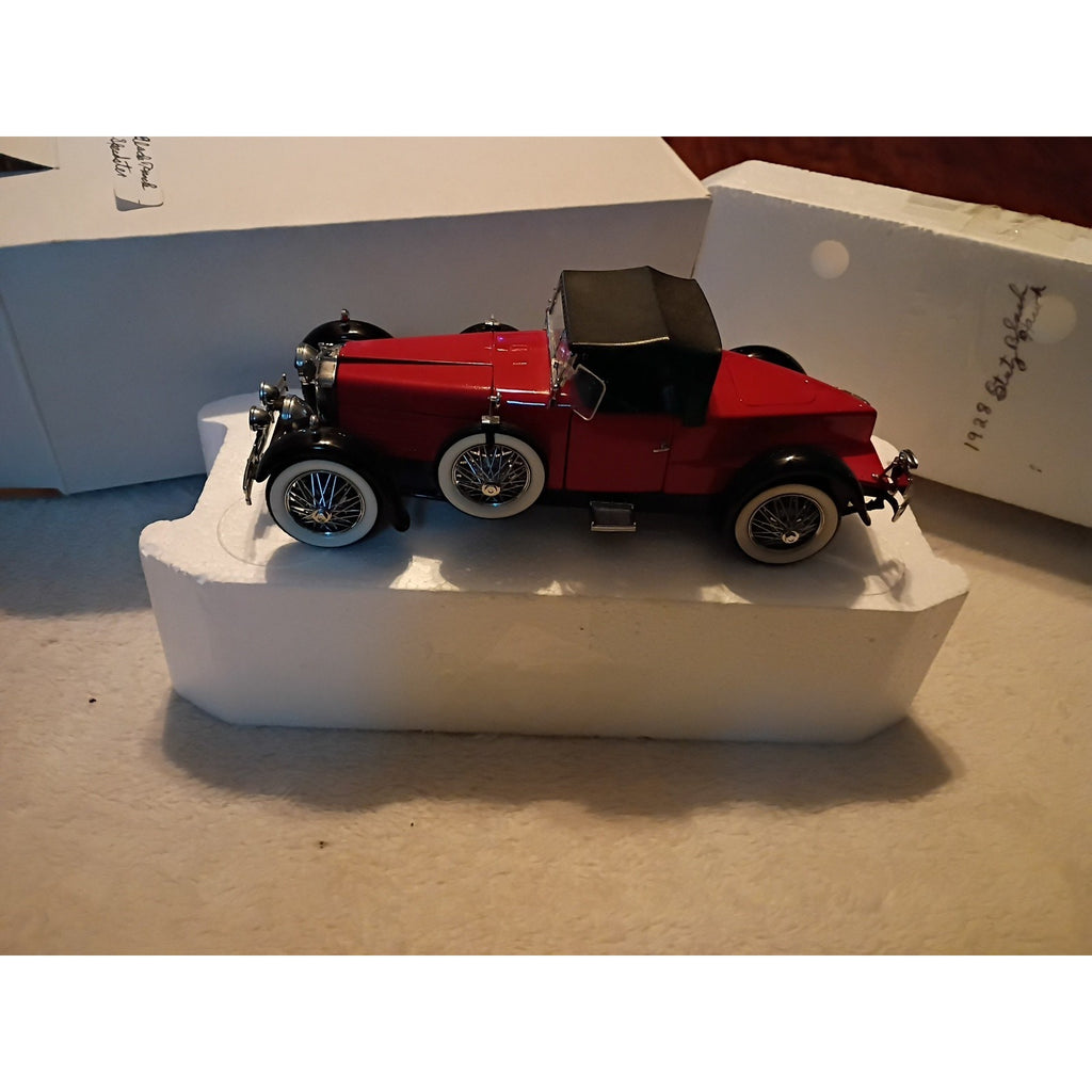 Franklin Mint Precision Model 1928 Stutz Black Hawk Boatail Speedster Red/Papers