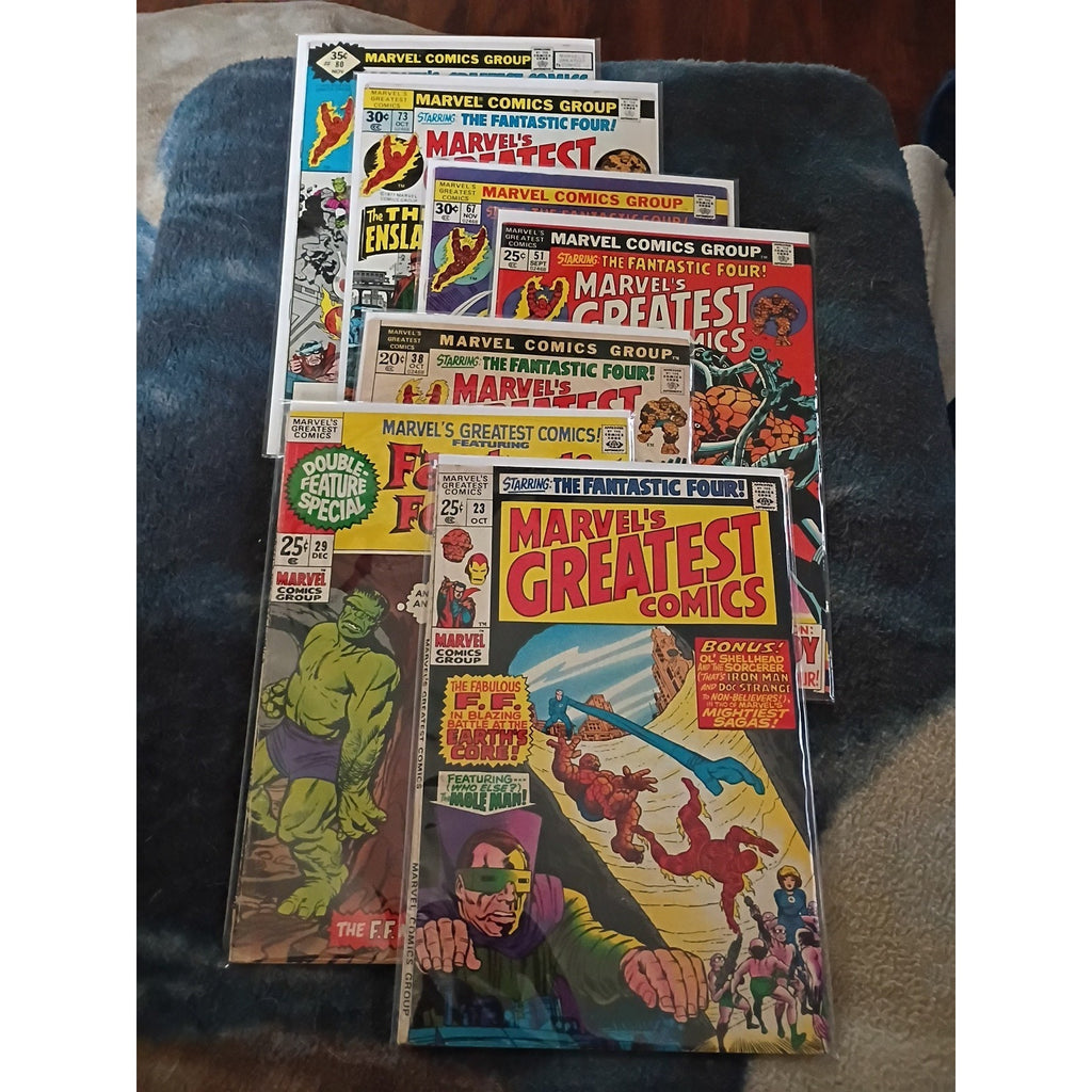 Marvel’s Greatest Comics Lot Of 7 Gd To FN Avg Fantastic Four #23-80