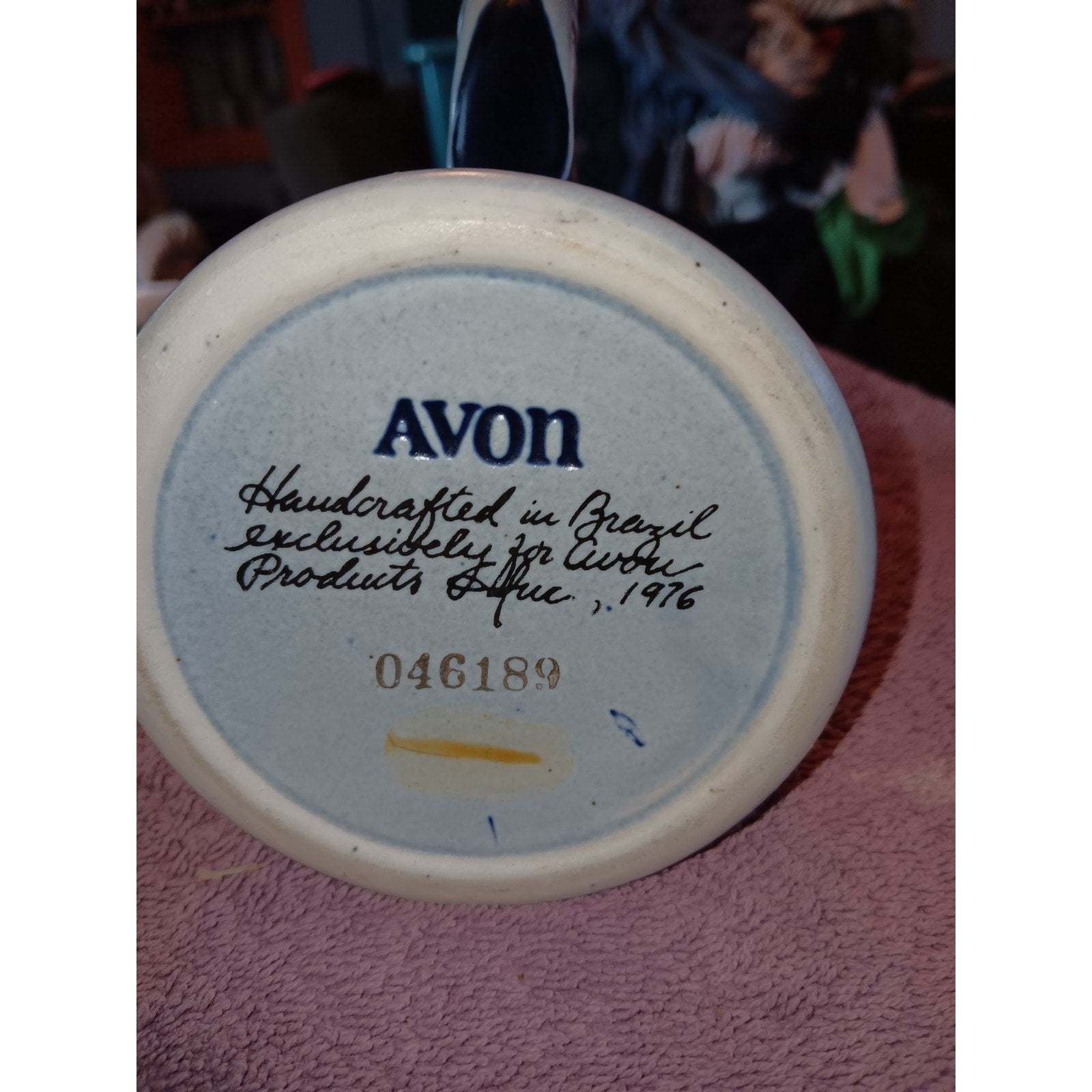 Avon Lidded Beer Stein 1976 Handcrafted in Brazil by Ceramarte Mountain Animals