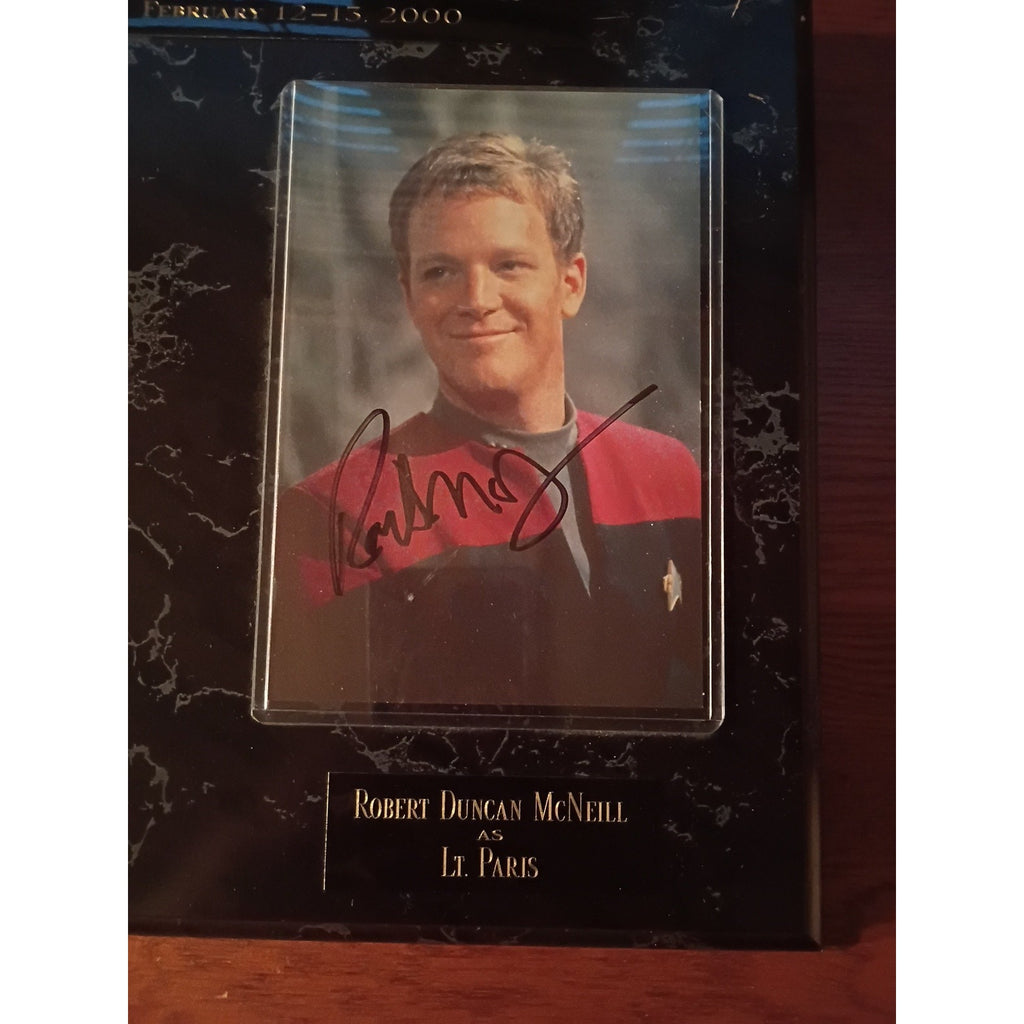The Reel Lovers Of Star Trek Autographed Photos with Plaque Lt Torres/Lt Paris