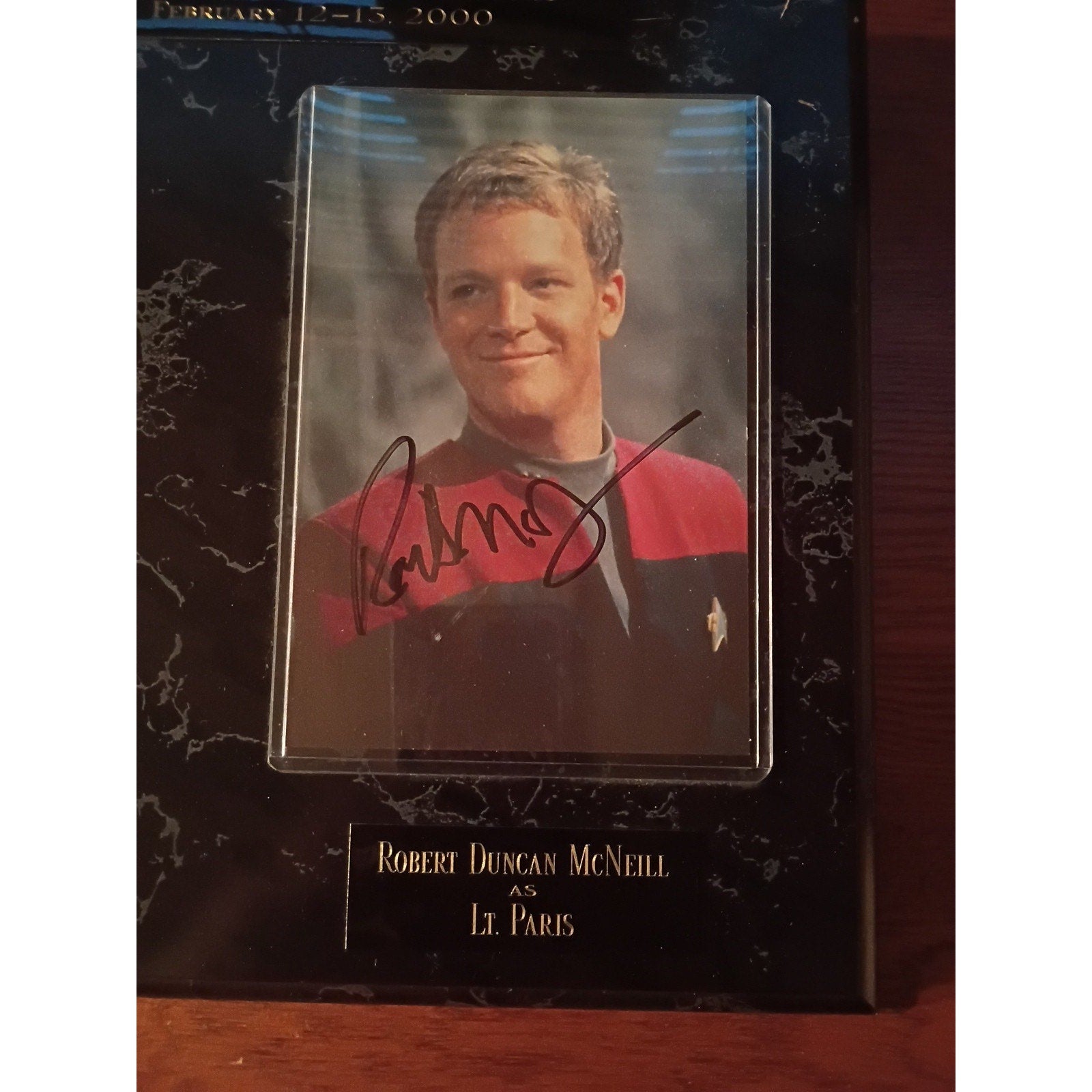 The Reel Lovers Of Star Trek Autographed Photos with Plaque Lt Torres/Lt Paris