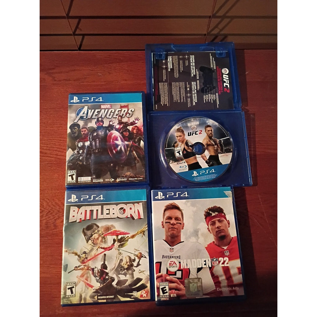 Ps4 Game Lot Of 4 Battleborn, Avengers, Madden 22, UFC 2 (Sony PlayStation 4