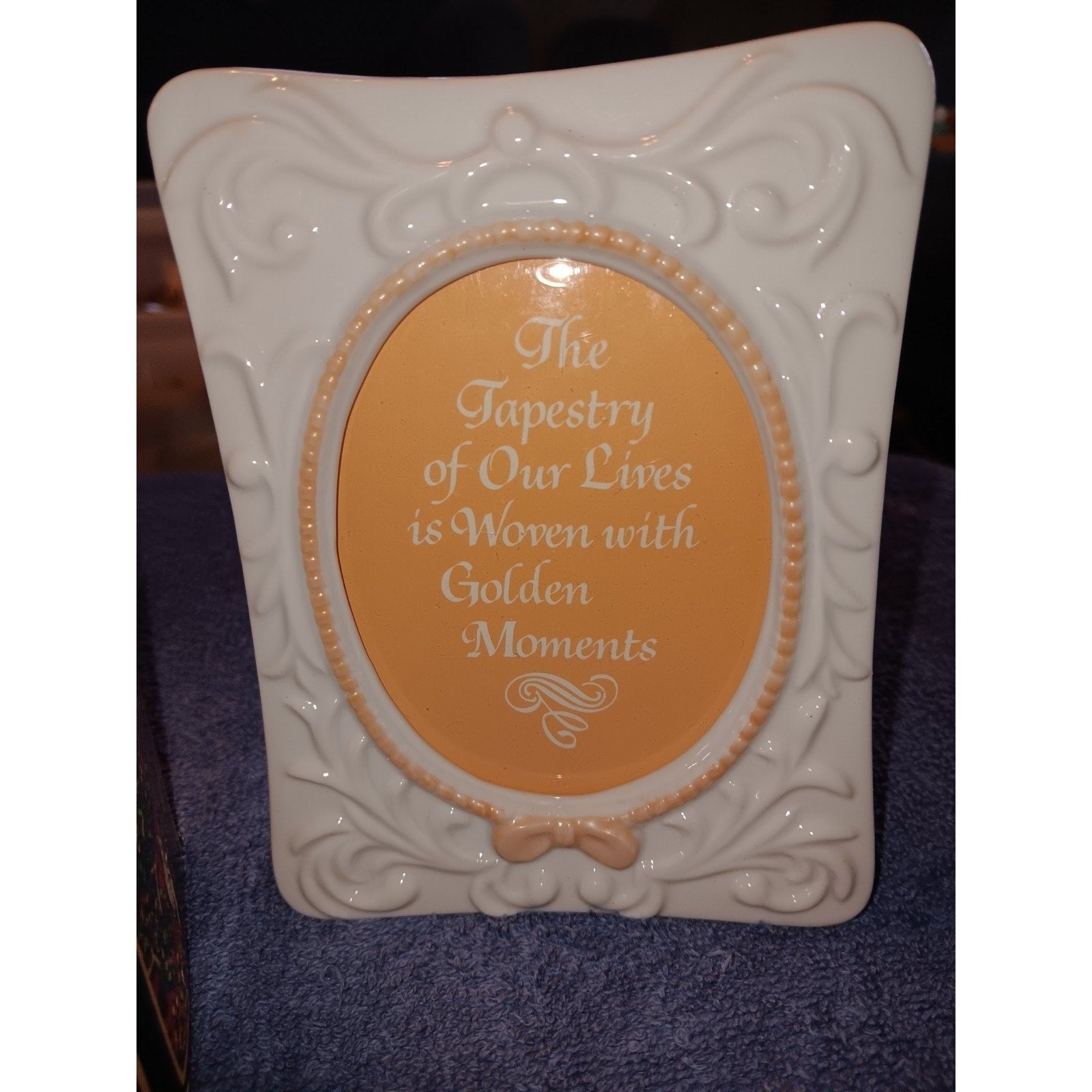 AVON Vintage Tapestry Collection Porcelain Picture Frame 1981 5" With Box