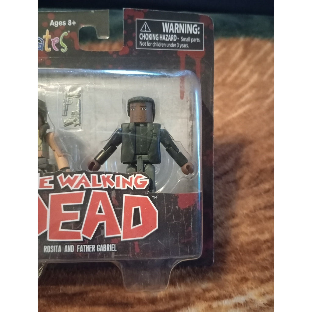 The Walking Dead Minimates Wave 08 Rosita And Father Gabriel Two Pack Brand New