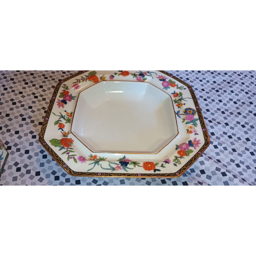 Johann Haviland Bavaria 8 Sided Covered Butter Dish