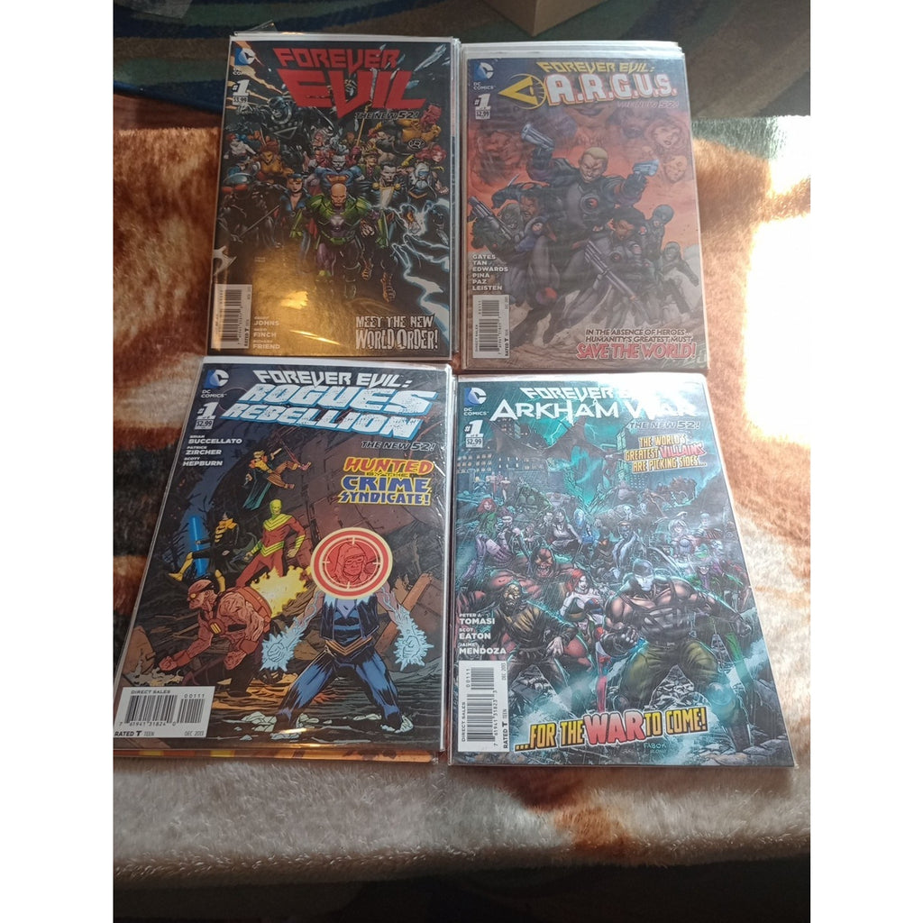 Forever Evil 1-2,4, Arkham #1, Argus1-3, Rogues 1-2, DC New 52 Evil Lot Of 9 VF+