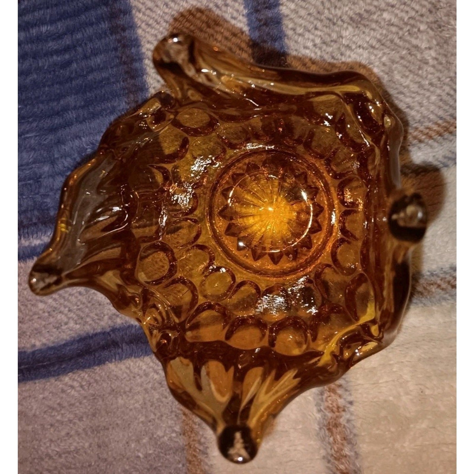 Murano Style Honeycomb Bon Bon Dish