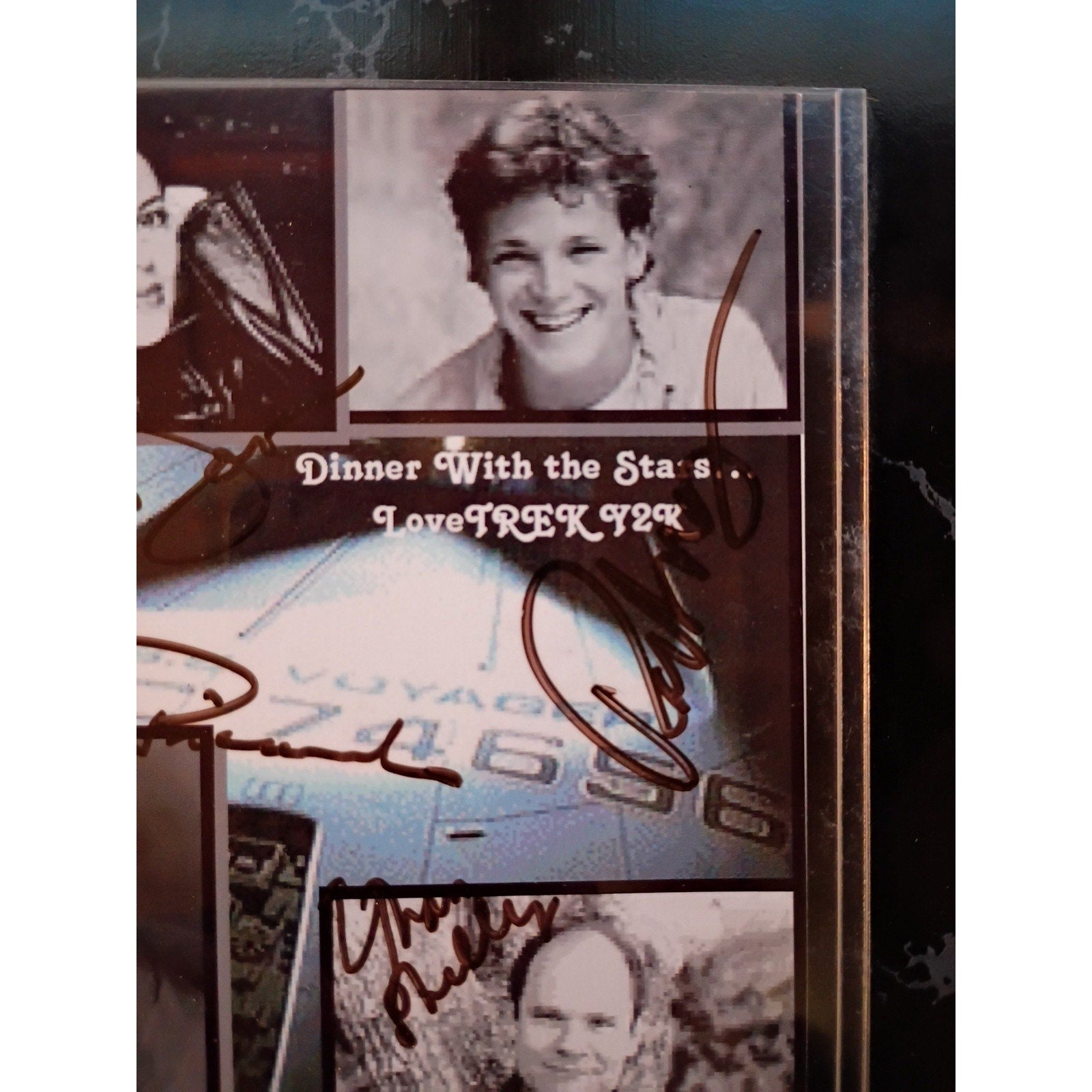 Star Trek Voyager Autographed Photo with Plaque 9x7 Great Condition Rare