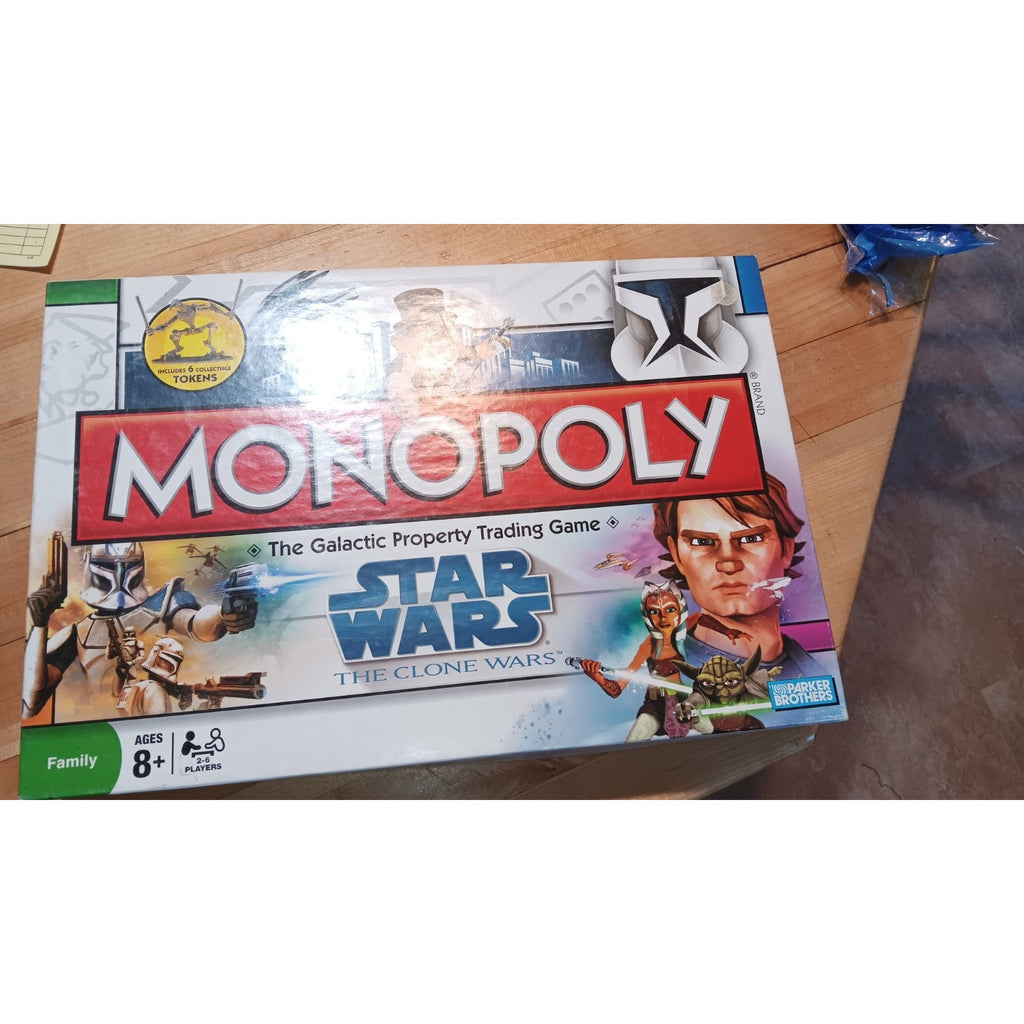 Star Wars The Clone Wars Monopoly Board Game 2008. Barely Used.