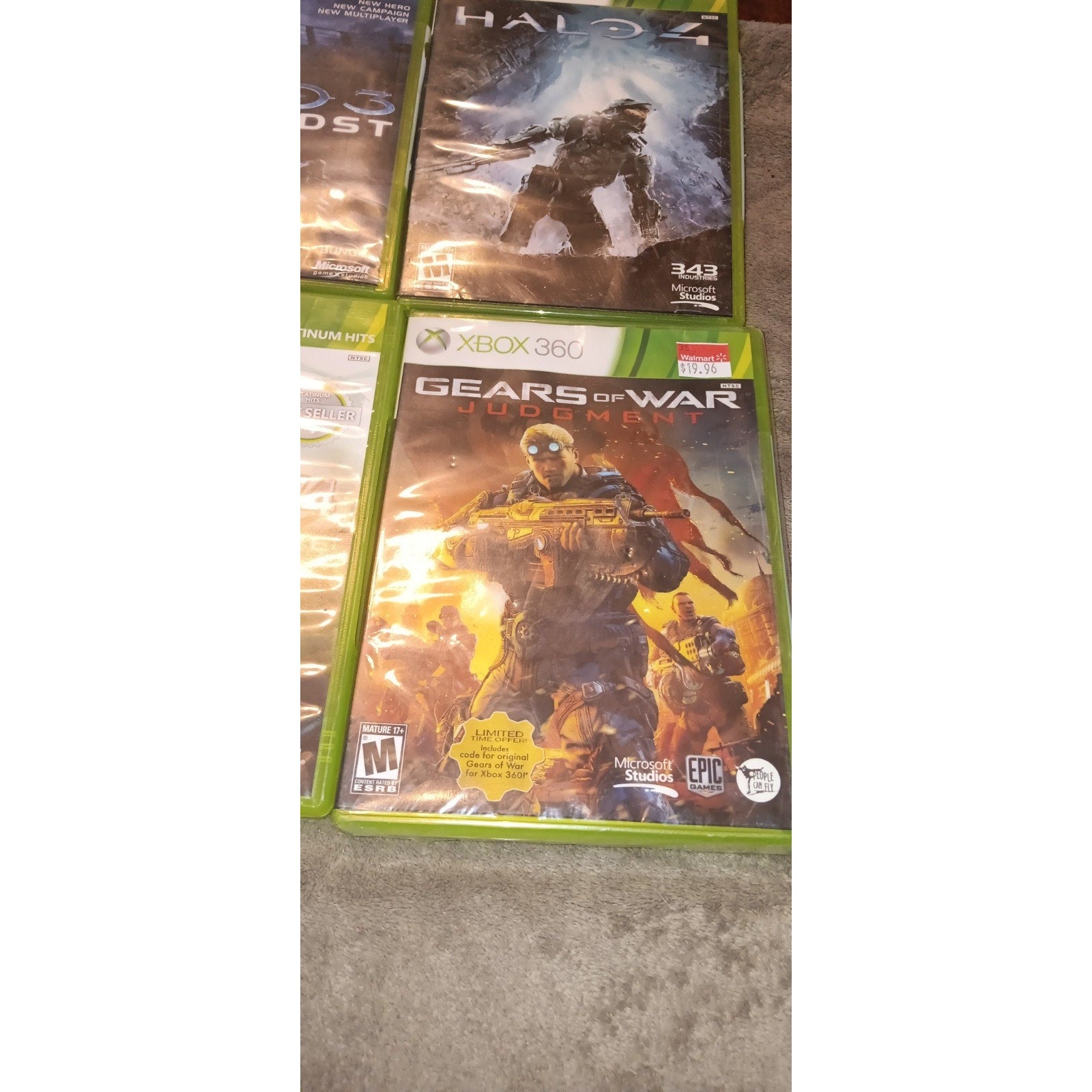 Lot Of 4 Xbox 360 Games Halo, Call Of Duty, Gears Of War