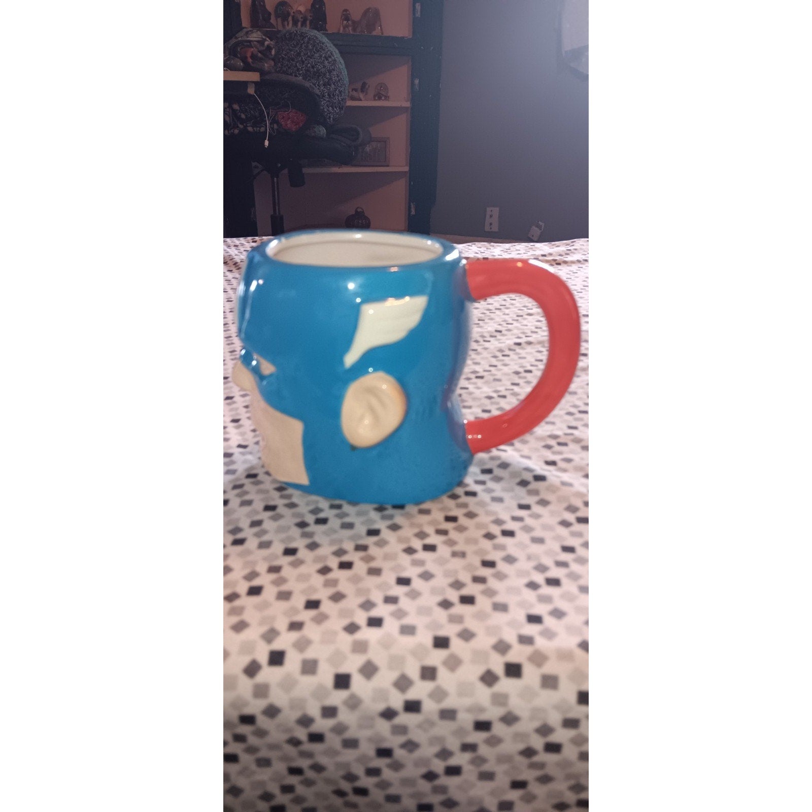 Captain America Head Marvel Coffee Mug Tea Cup Comic Book Movie MCU EUC Colorful