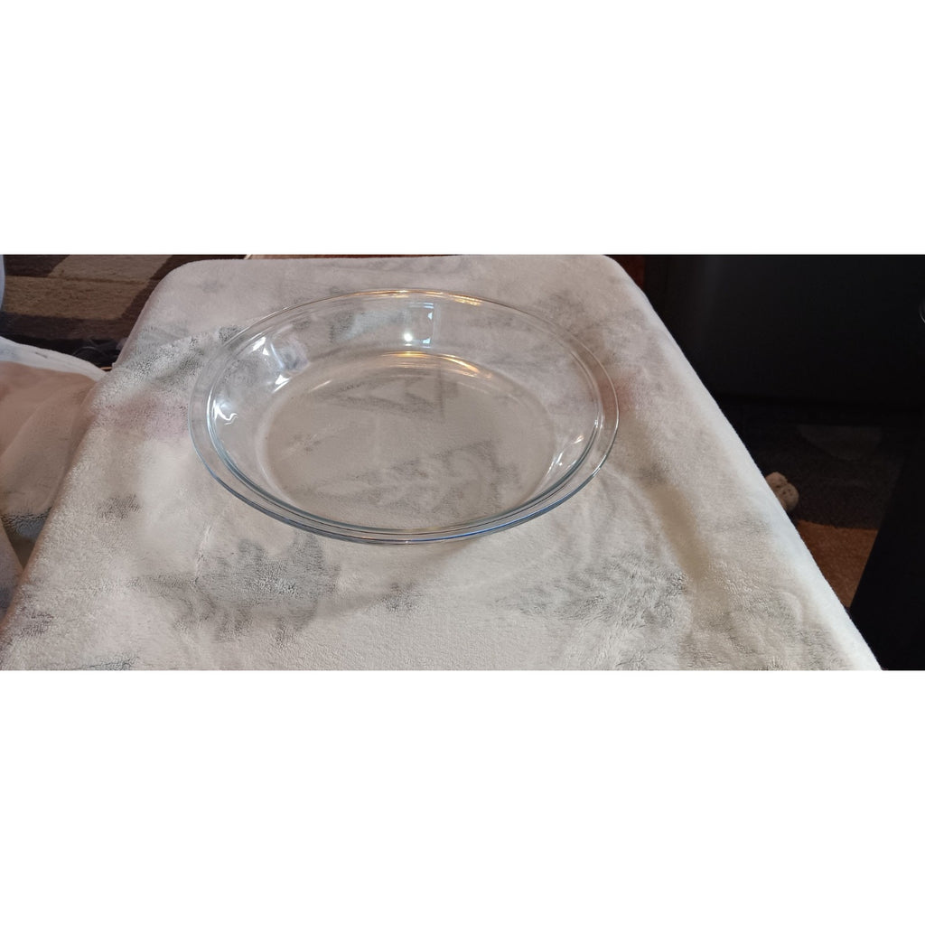 Vintage Pyrex 210 Clear Glass Pie Dish 10 Inch 25 cm Flat Rim Oven and Microwave