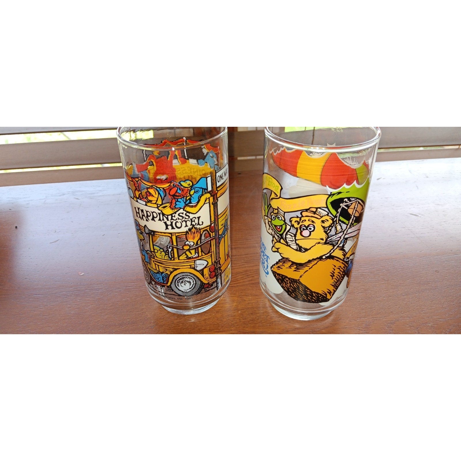 Lot Of 2 Vintage 1981 Great Muppet Caper McDonalds Drinking Glasses