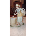 ARPO Curtea De Arges Porcelain Lady Carrying Baskets Figurine / Romania