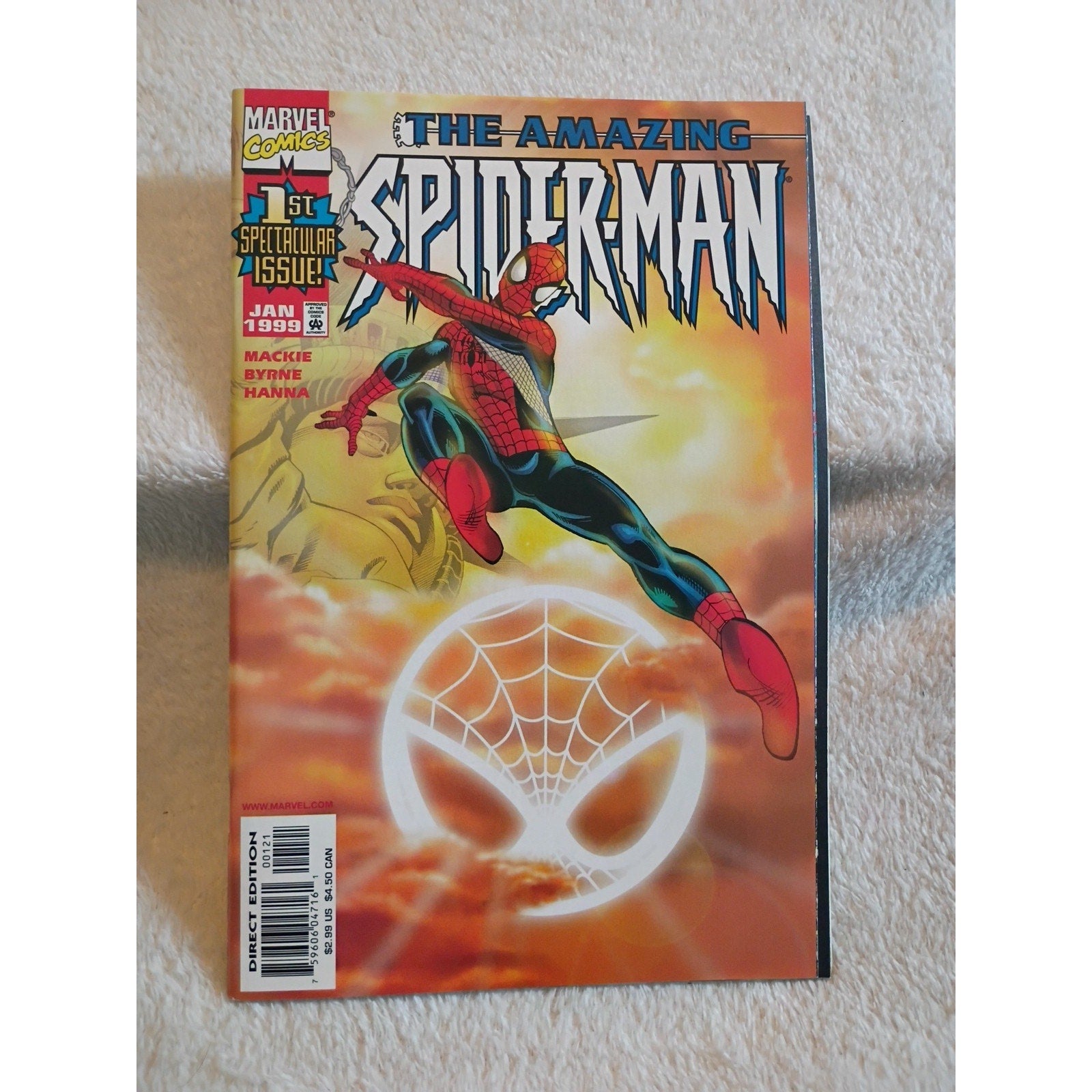 Amazing Spider-Man #1 Vol 2 SUNBURST COVER Marvel Comics January 1999 John Byrne