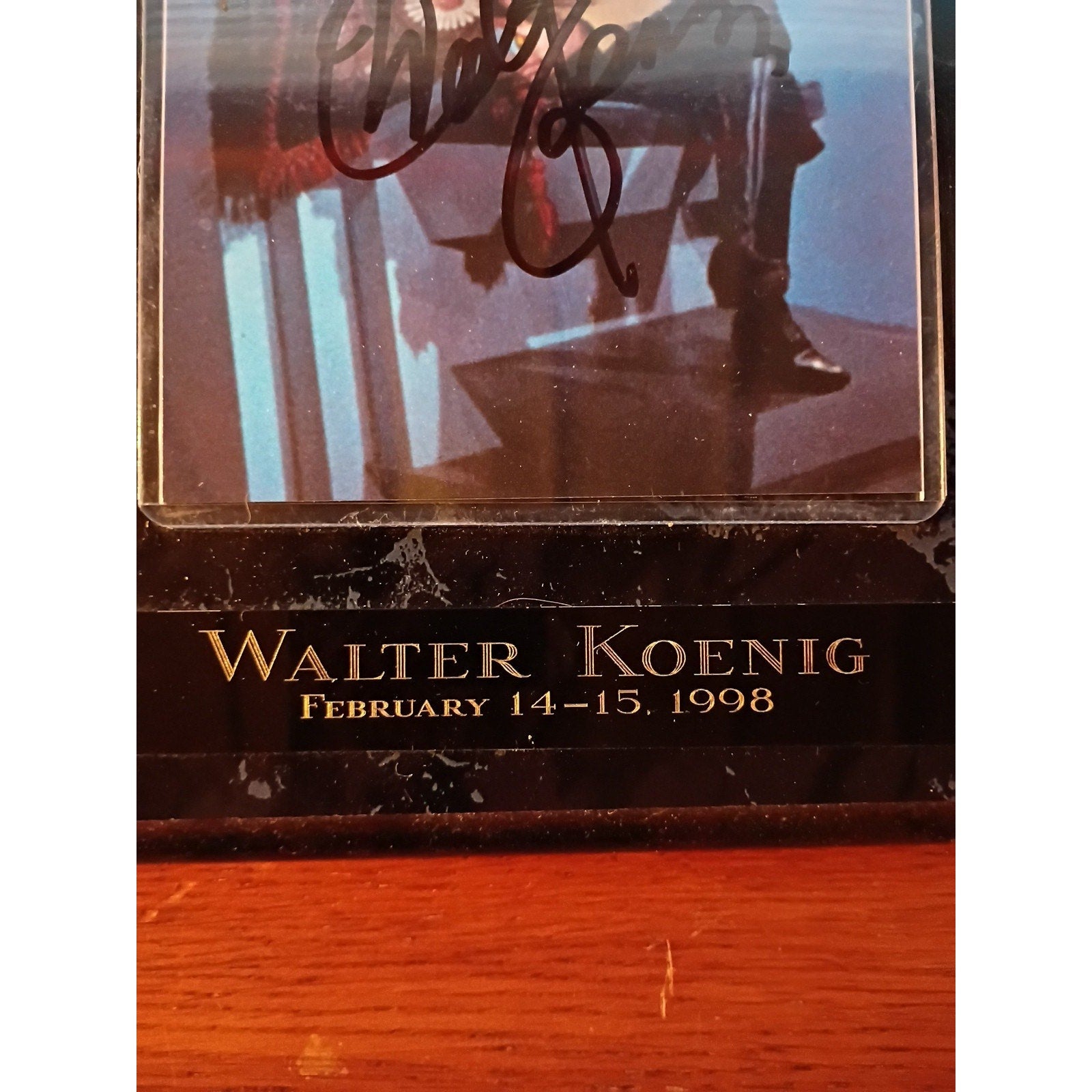 WALTER KOENIG SIGNED AUTOGRAPH 4x6 PHOTO On 9x7 Plaque CHEKOV STAR TREK TOS