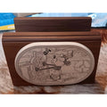 Rare Vintage Walt Disney Steamboat Willie Whistling Mickey Wooden 6" Wide Napkin
