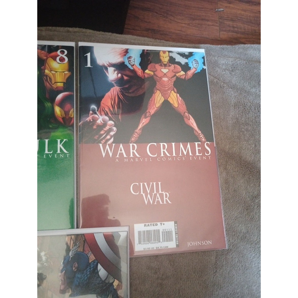 Marvel Civil War Lot Of 7 Comics She Hulk Iron Man Captain America Black Panther