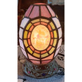 Vintage Cheyenne Slag Stained Glass Easter Bunny Rabbit Egg Table Lamp