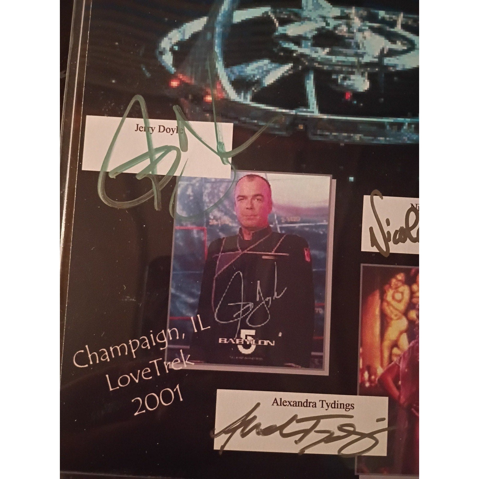 Star Trek Love Trek 2001 Autographed Plaque 5 Signatures In Person Signing 13x11