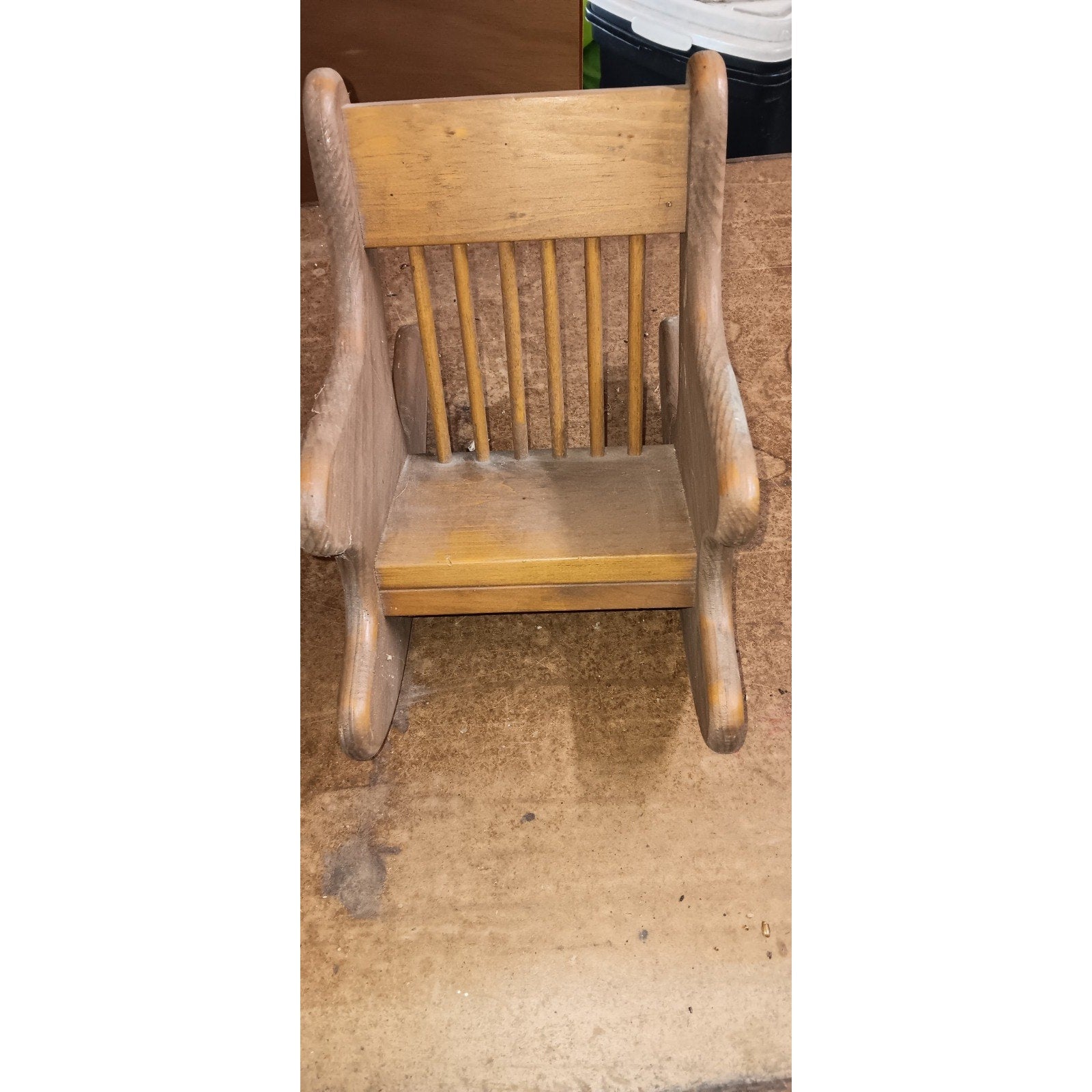 Vintage Wooden Doll Rocking Chair