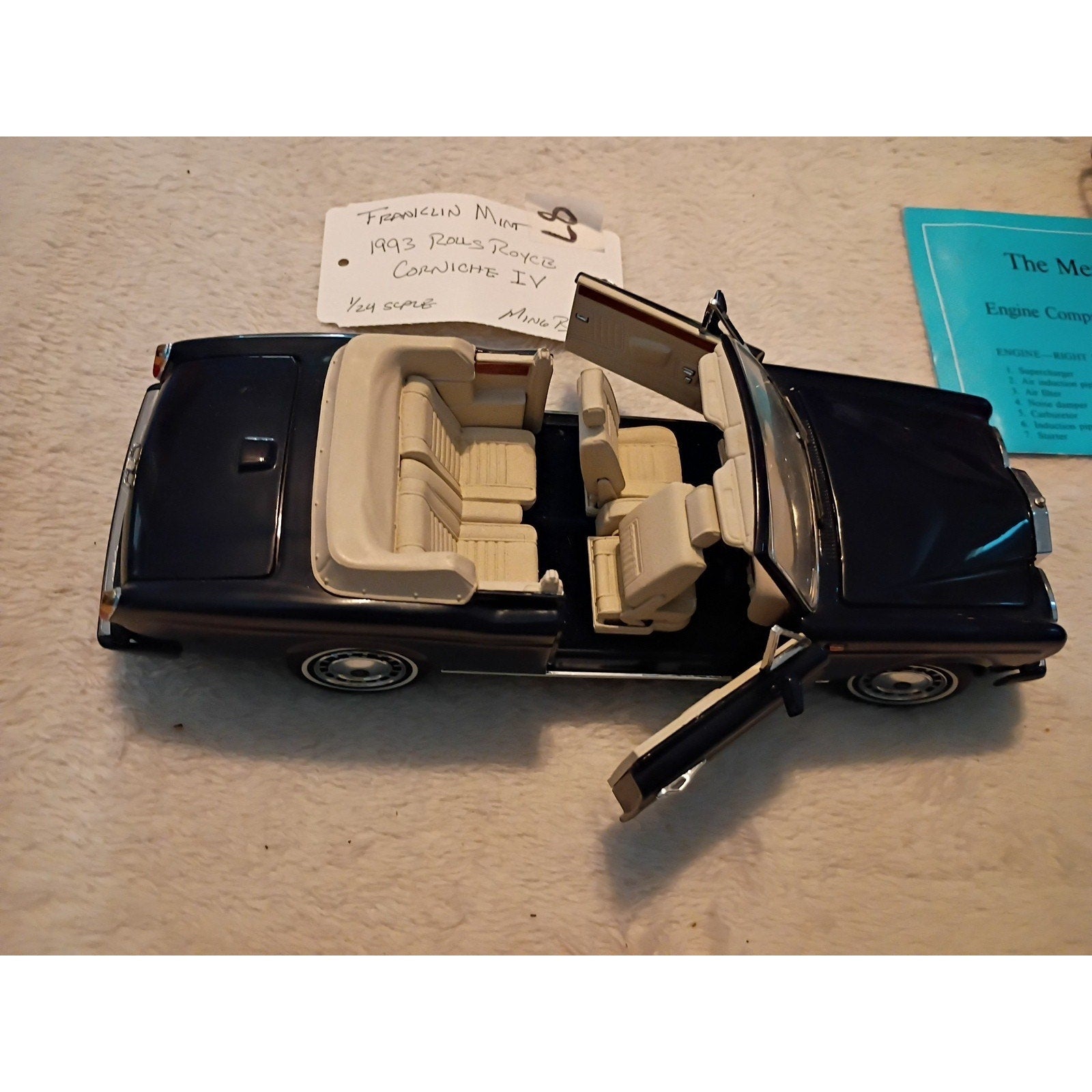 Lot Of 2 Franklin Mint 1993 Rolls-Royce Corniche IV & Mercedes 500k Roadster