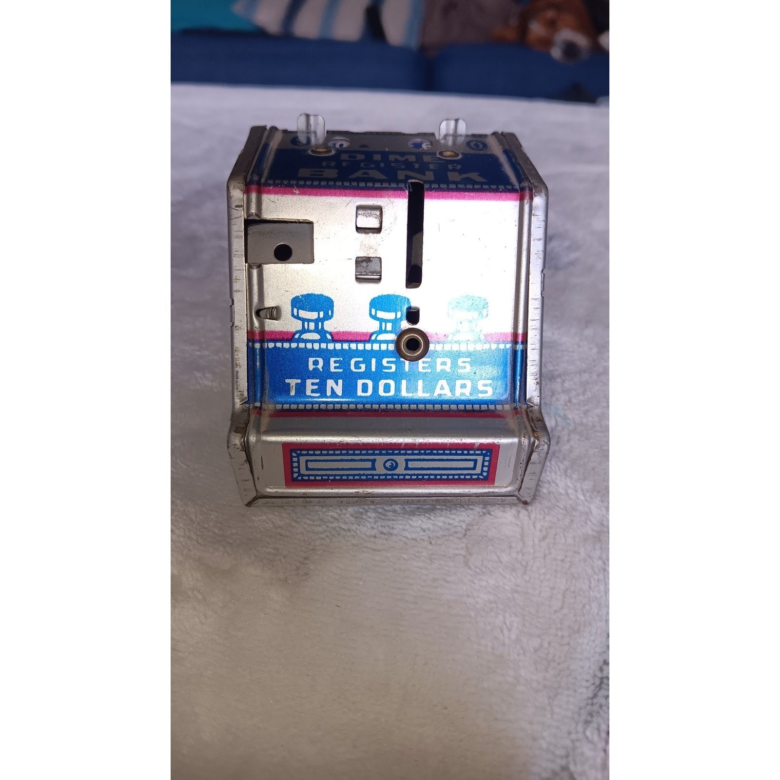 Vintage Dime Register Metal Toy Bank J.Chein Retro Toy Americana USA RARE ⭐️