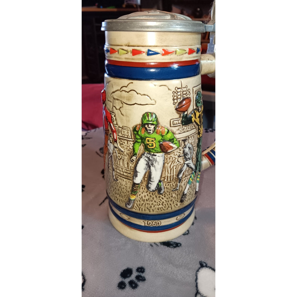 Vintage 1983 Avon Great American Football Ceramic Stein Cup