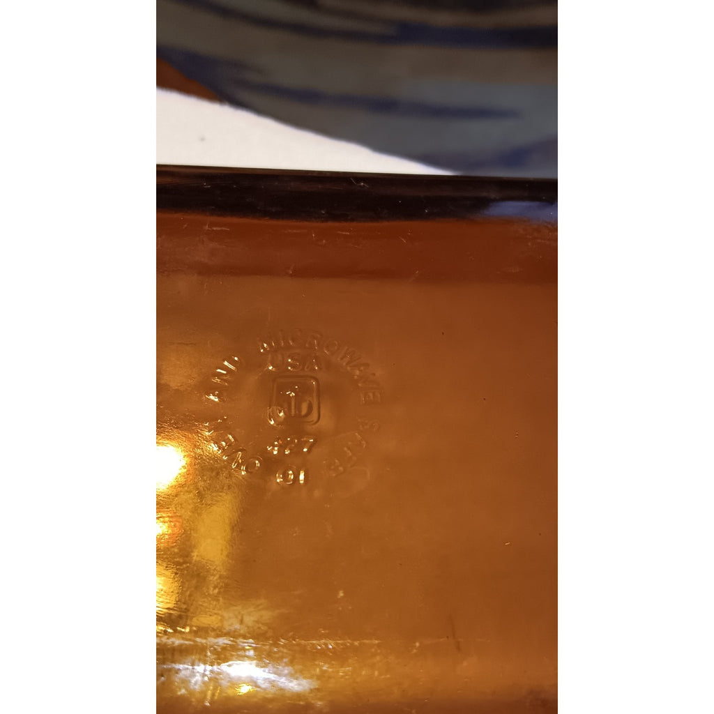 2 Anchor Hocking #427 Amber Baking Dish Loaf Pans Lot Of 2 Great Condition
