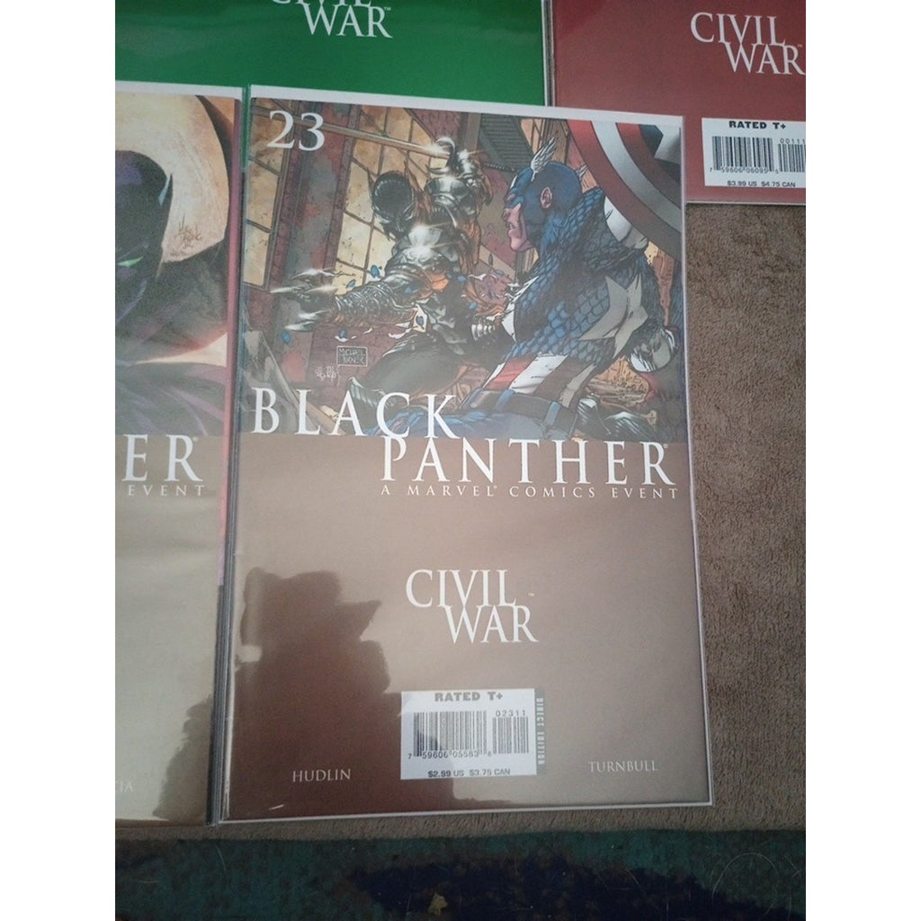 Marvel Civil War Lot Of 7 Comics She Hulk Iron Man Captain America Black Panther