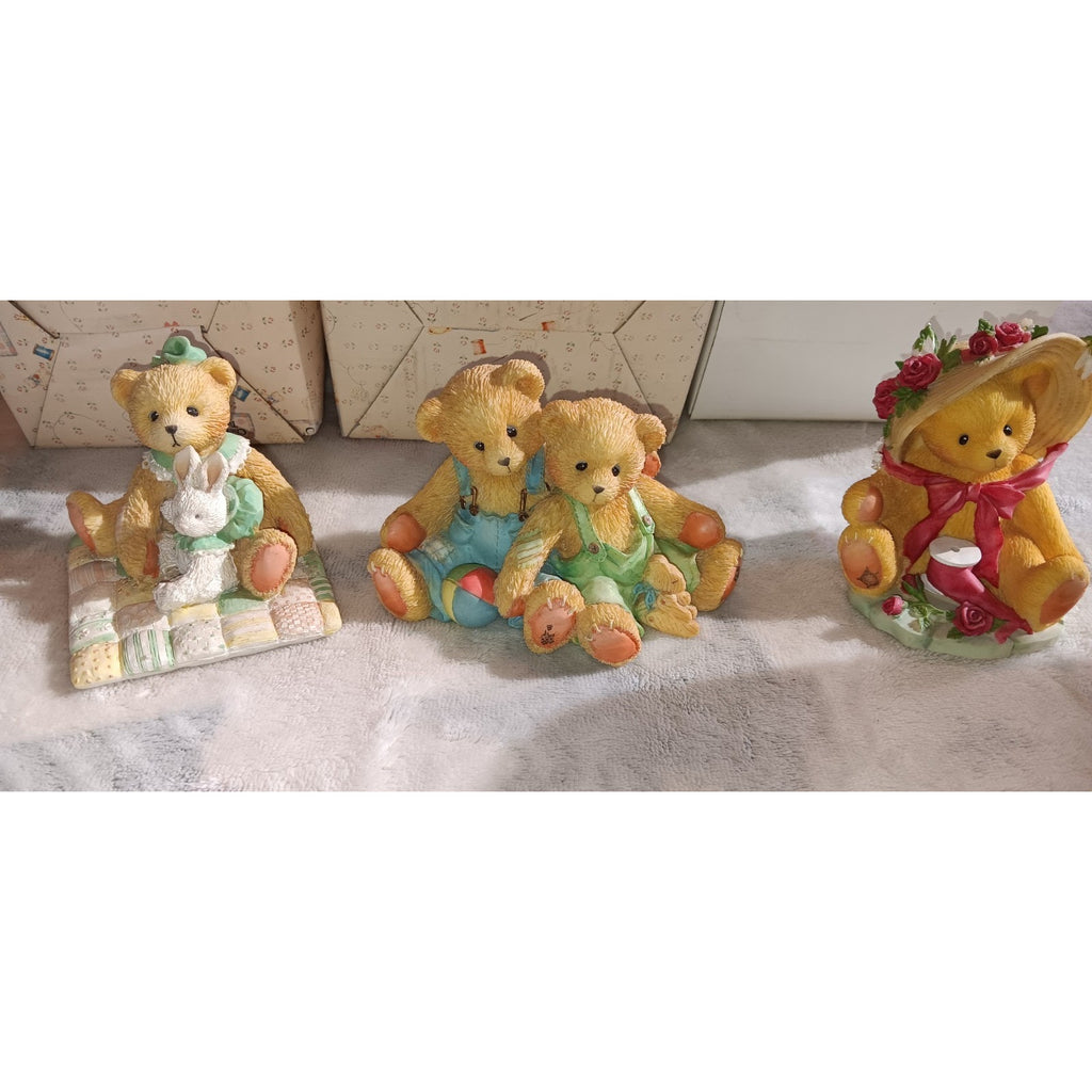 Vintage Cherished Teddies Lot 3-camille, Travis And Tucker, And Janet. W/Boxes