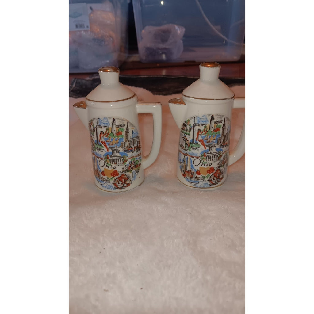 Vintage Ohio Souvenir Salt And Pepper Shakers Great Shape