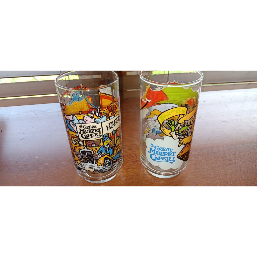 Lot Of 2 Vintage 1981 Great Muppet Caper McDonalds Drinking Glasses
