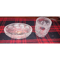 24% Lead Crystal Tumbler And Dish Made In TAIWAN Great Condition